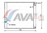 Radiator, engine cooling AUA2207 Ava Quality Cooling