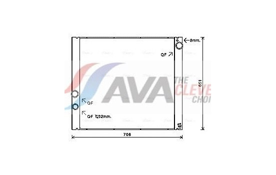 Radiator, engine cooling AUA2207 Ava Quality Cooling