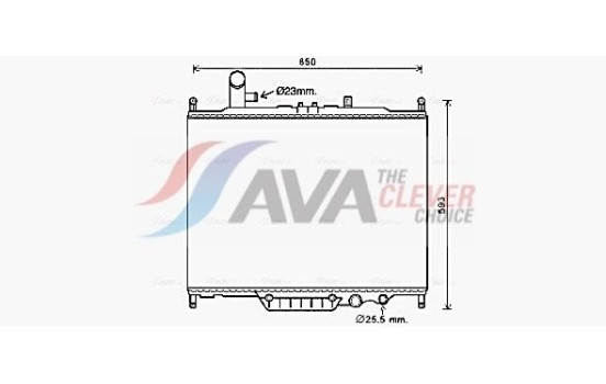 Radiator, engine cooling AUA2225 Ava Quality Cooling