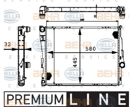 Radiator, engine cooling BEHR HELLA SERVICE *** PREMIUM LINE ***, Image 11