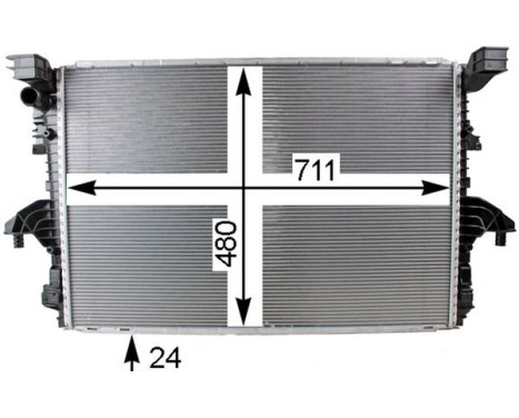 Radiator, engine cooling BEHR *** PREMIUM LINE ***, Image 2
