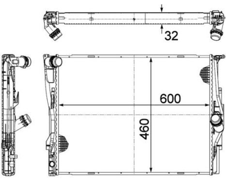 Radiator, engine cooling BEHR *** PREMIUM LINE ***, Image 4