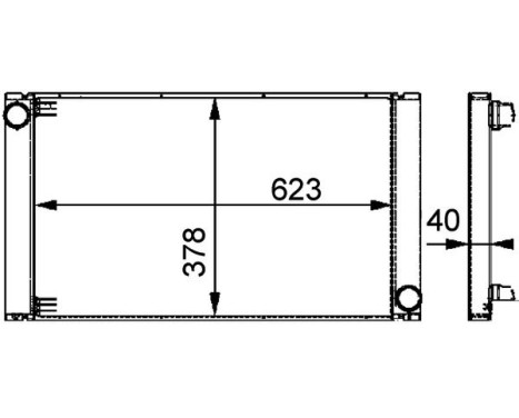 Radiator, engine cooling BEHR *** PREMIUM LINE ***, Image 2