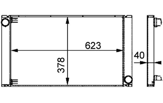 Radiator, engine cooling BEHR *** PREMIUM LINE ***, Image 2