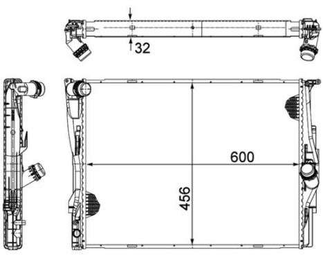 Radiator, engine cooling BEHR *** PREMIUM LINE ***, Image 2