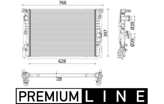 Radiator, engine cooling BEHR *** PREMIUM LINE ***