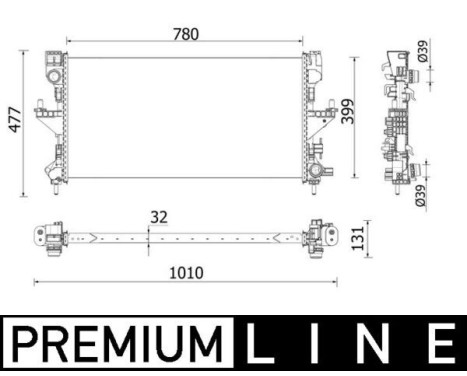 Radiator, engine cooling BEHR *** PREMIUM LINE ***