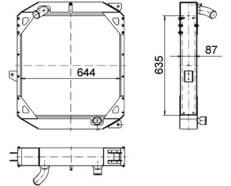 Radiator, engine cooling BEHR *** PREMIUM LINE ***, Image 2