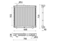 Radiator, engine cooling BEHR *** PREMIUM LINE ***
