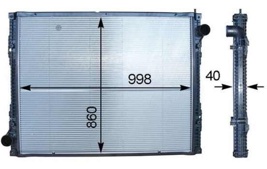 Radiator, engine cooling BEHR *** PREMIUM LINE ***, Image 2