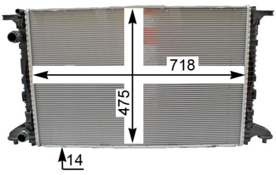 Radiator, engine cooling BEHR *** PREMIUM LINE ***, Image 2
