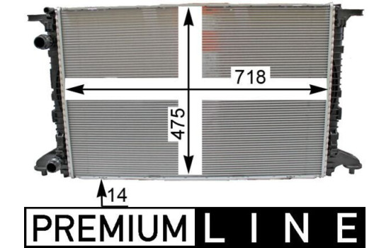 Radiator, engine cooling BEHR *** PREMIUM LINE ***, Image 3