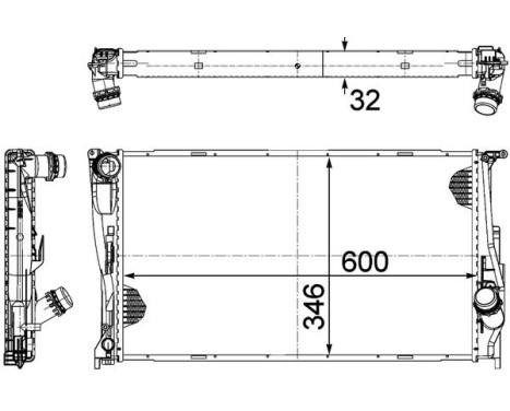 Radiator, engine cooling BEHR *** PREMIUM LINE ***