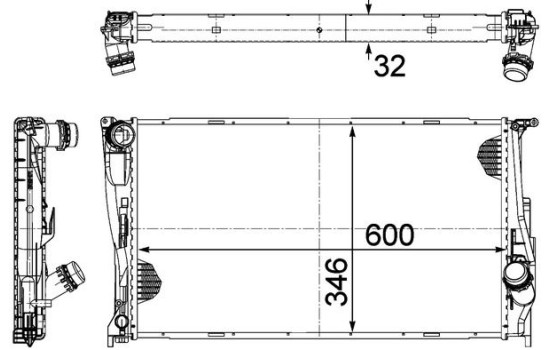 Radiator, engine cooling BEHR *** PREMIUM LINE ***