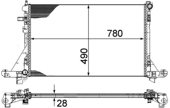 Radiator, engine cooling BEHR *** PREMIUM LINE ***, Image 2