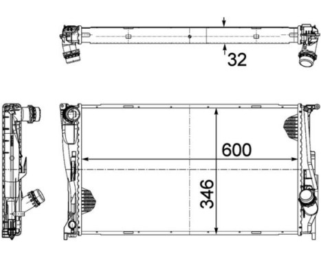 Radiator, engine cooling BEHR *** PREMIUM LINE ***