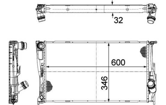 Radiator, engine cooling BEHR *** PREMIUM LINE ***