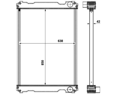 Radiator, engine cooling BEHR *** PREMIUM LINE ***, Image 2