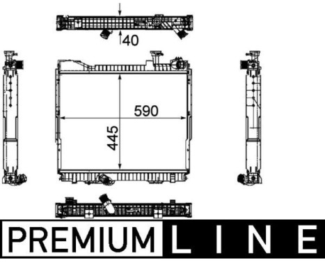 Radiator, engine cooling BEHR *** PREMIUM LINE ***