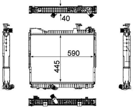 Radiator, engine cooling BEHR *** PREMIUM LINE ***, Image 2
