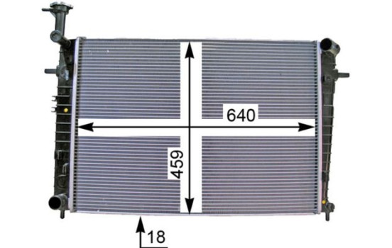 Radiator, engine cooling BEHR *** PREMIUM LINE ***, Image 2