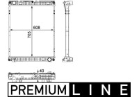 Radiator, engine cooling BEHR *** PREMIUM LINE ***