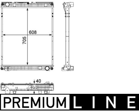 Radiator, engine cooling BEHR *** PREMIUM LINE ***