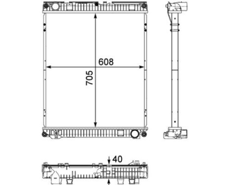 Radiator, engine cooling BEHR *** PREMIUM LINE ***, Image 2