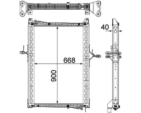Radiator, engine cooling BEHR *** PREMIUM LINE ***, Image 2
