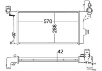 Radiator, engine cooling BEHR *** PREMIUM LINE ***