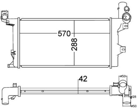 Radiator, engine cooling BEHR *** PREMIUM LINE ***