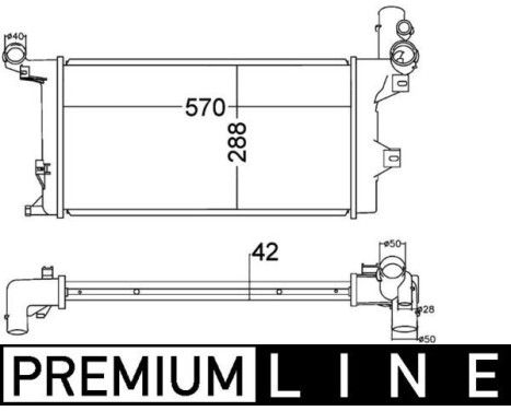 Radiator, engine cooling BEHR *** PREMIUM LINE ***, Image 2