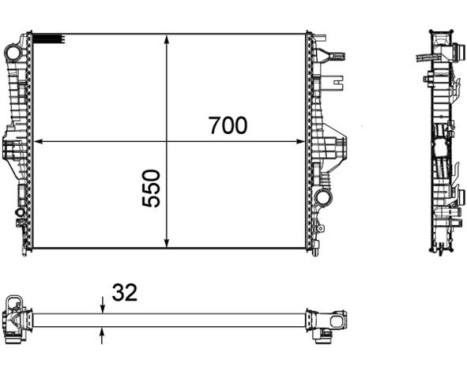 Radiator, engine cooling BEHR *** PREMIUM LINE ***, Image 2