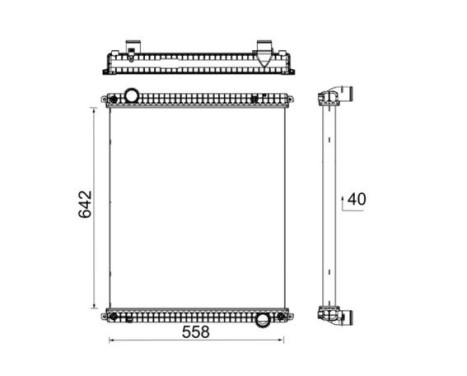 Radiator, engine cooling BEHR *** PREMIUM LINE ***, Image 2