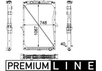 Radiator, engine cooling BEHR *** PREMIUM LINE ***
