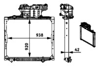 Radiator, engine cooling BEHR *** PREMIUM LINE ***