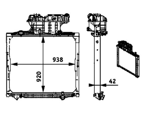 Radiator, engine cooling BEHR *** PREMIUM LINE ***