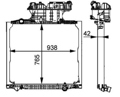 Radiator, engine cooling BEHR *** PREMIUM LINE ***, Image 6