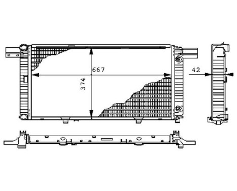 Radiator, engine cooling BEHR *** PREMIUM LINE ***, Image 2