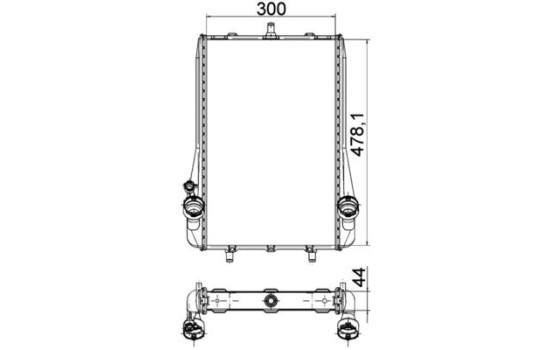 Radiator, engine cooling BEHR *** PREMIUM LINE ***, Image 2