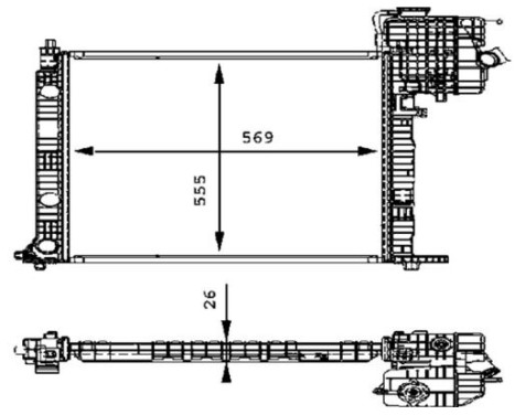 Radiator, engine cooling BEHR *** PREMIUM LINE ***, Image 2
