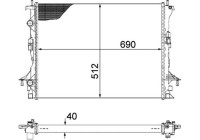 Radiator, engine cooling BEHR *** PREMIUM LINE ***