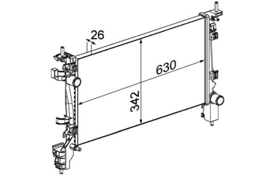 Radiator, engine cooling BEHR *** PREMIUM LINE ***