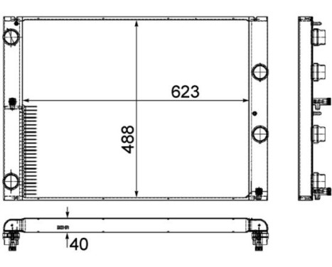 Radiator, engine cooling BEHR *** PREMIUM LINE ***