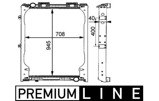 Radiator, engine cooling BEHR *** PREMIUM LINE ***