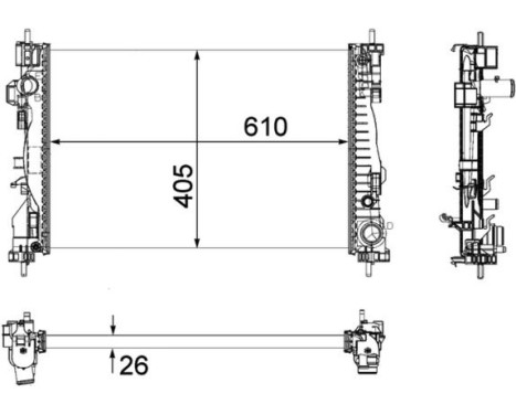 Radiator, engine cooling BEHR *** PREMIUM LINE ***