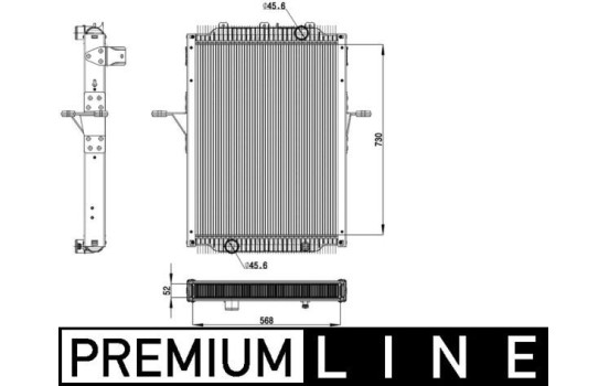 Radiator, engine cooling BEHR *** PREMIUM LINE ***