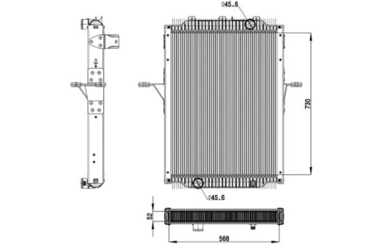 Radiator, engine cooling BEHR *** PREMIUM LINE ***, Image 2
