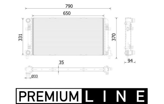 Radiator, engine cooling BEHR *** PREMIUM LINE ***