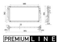 Radiator, engine cooling BEHR *** PREMIUM LINE ***